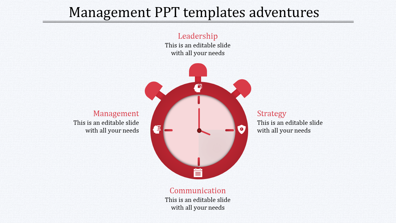 management ppt templates-red